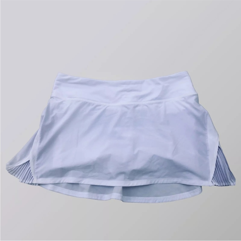 LULULEMON PLAY OFF the PLEATS SKIRT MID RISE WHITE + Lavender sz.8 - Picture 5 of 12
